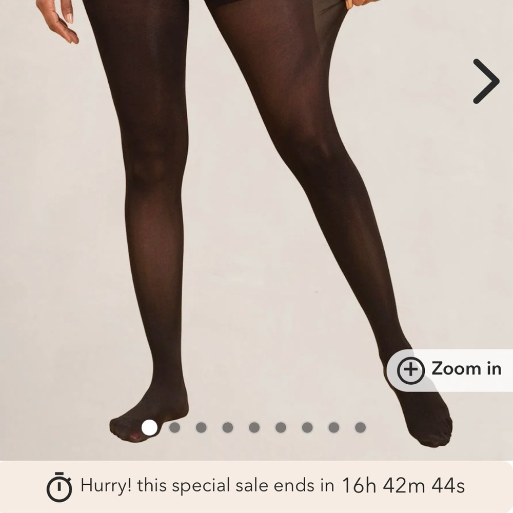 Black tear-proof shaping tights size XL - Picture 3 of 10